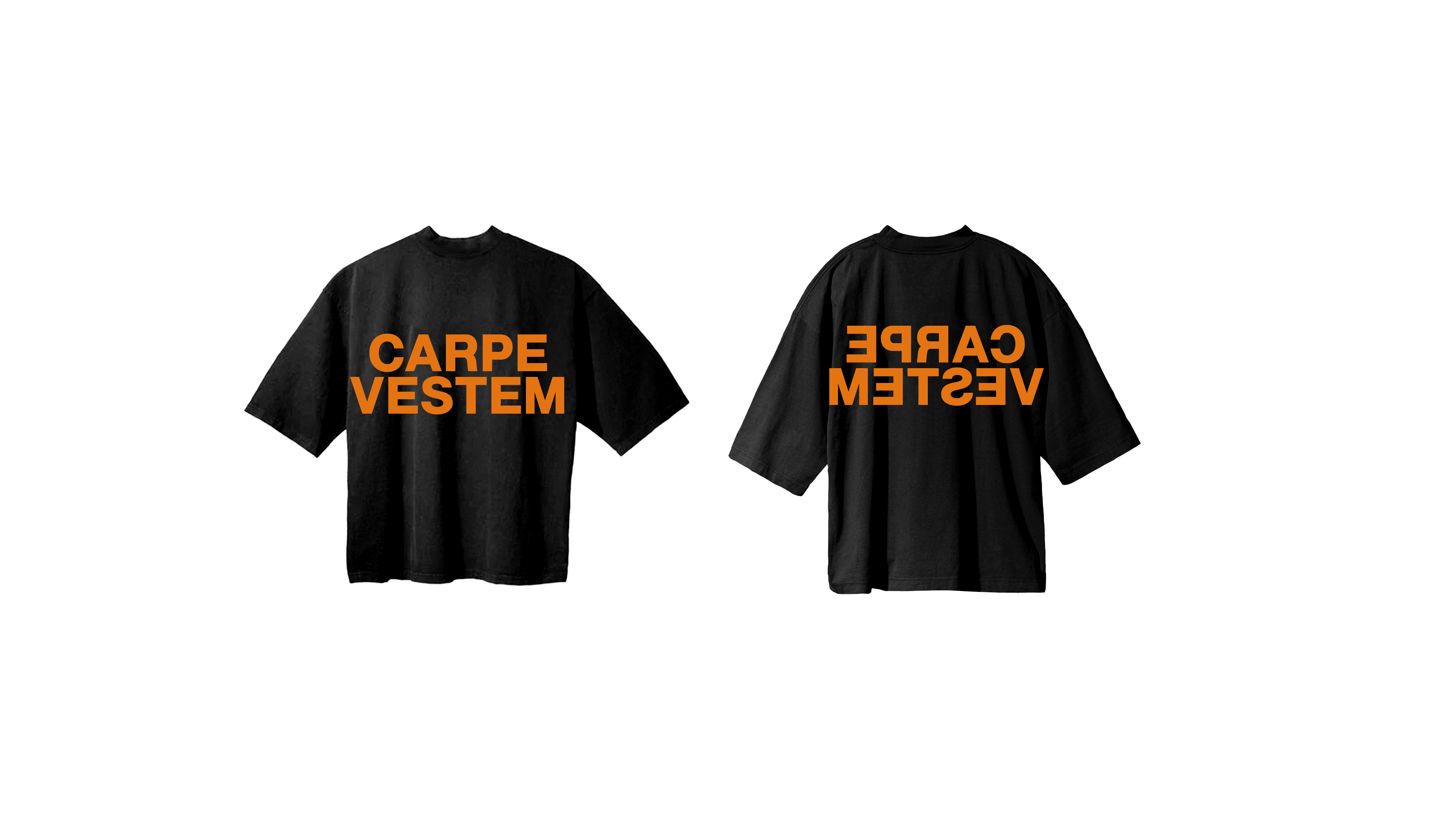 Black & Orange Mirror Tee