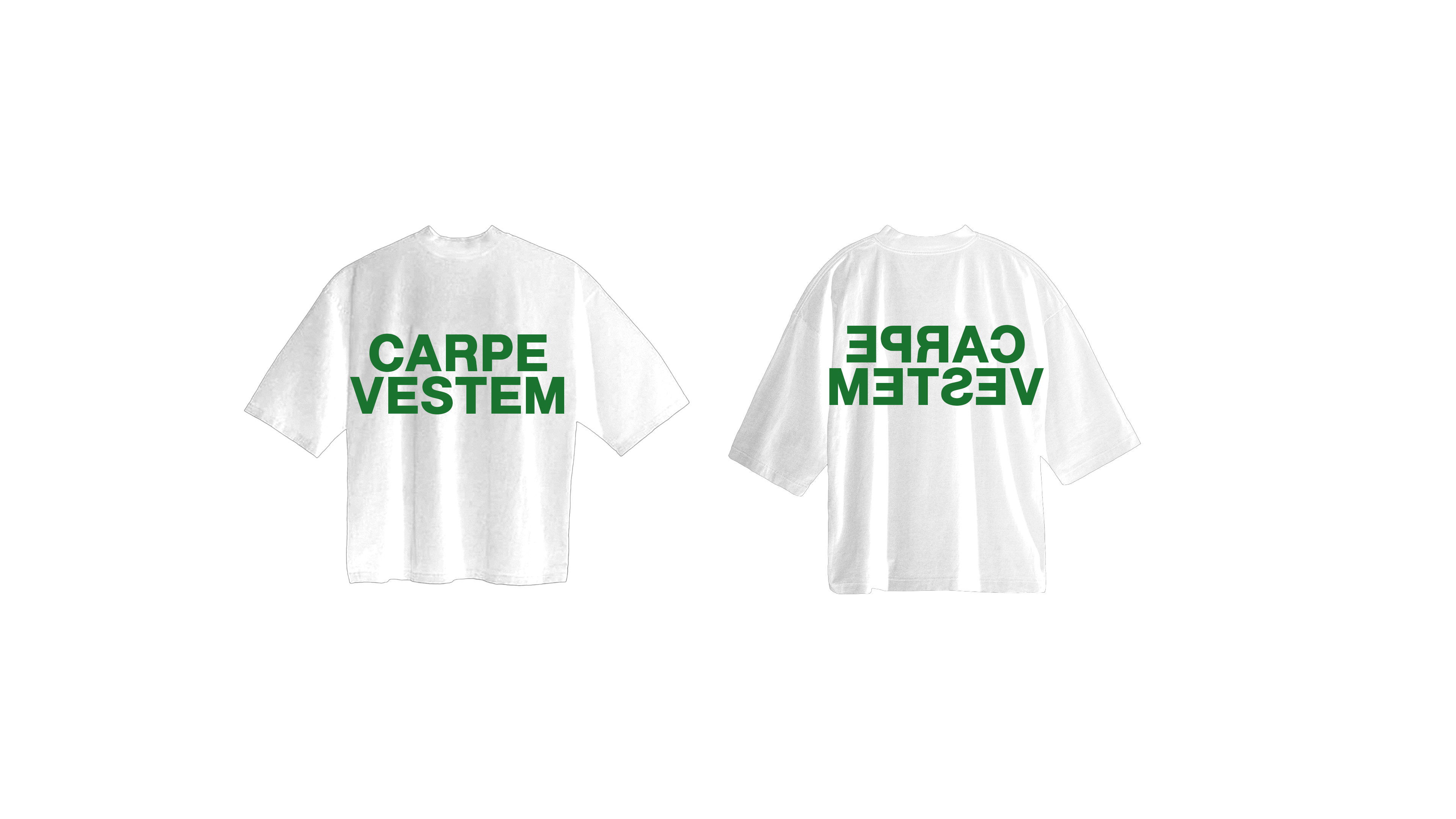 Green & White Mirror Tee