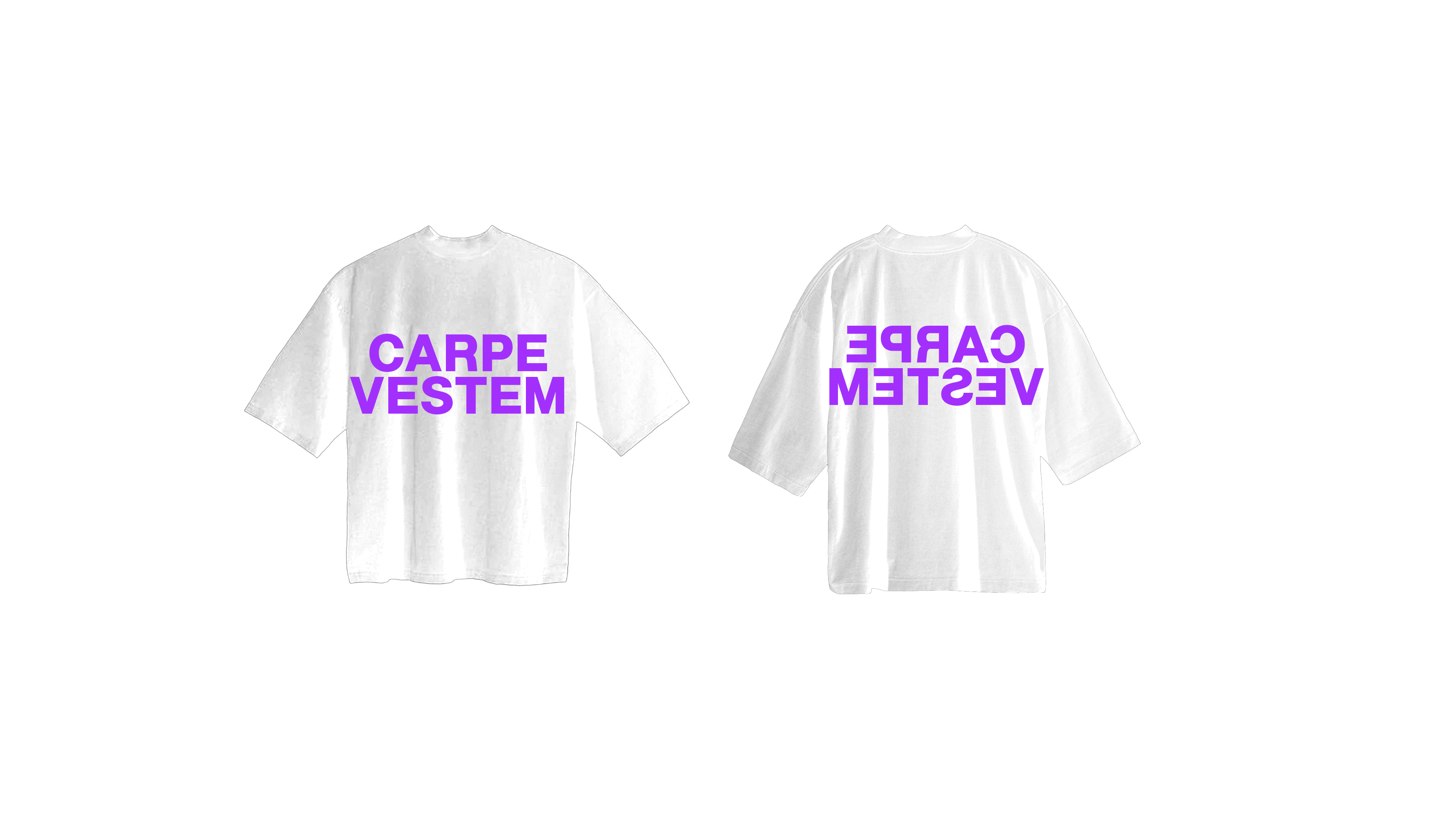 Purple & White Mirror Tee